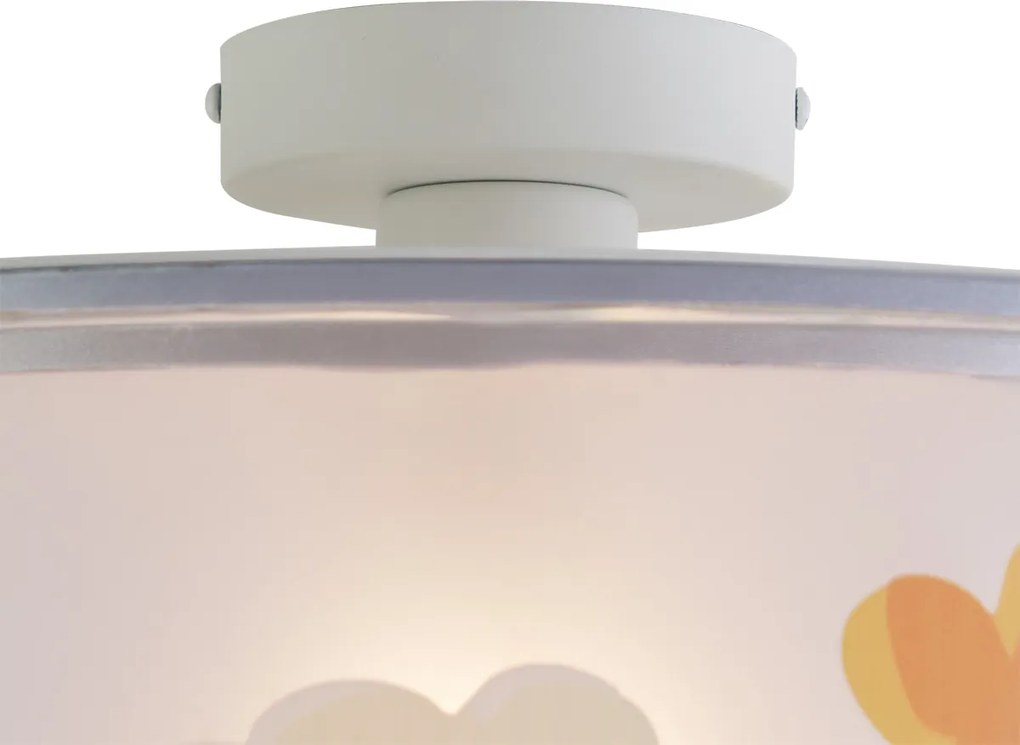 Plafoniera per bambini bianca con fiori - Harrie tra i fiori