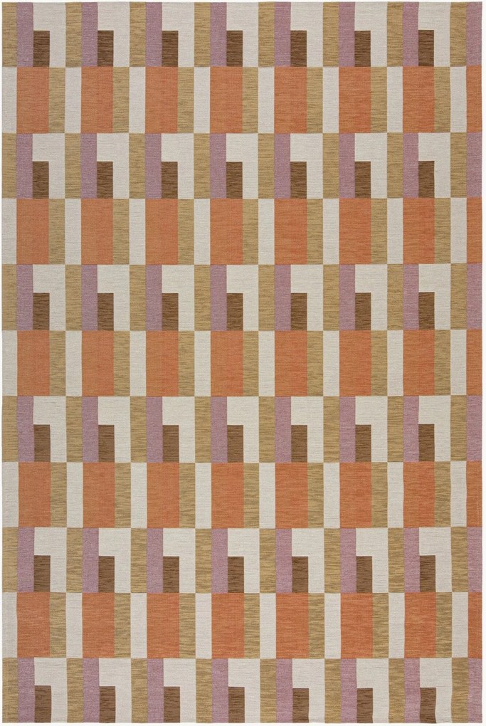 Tappeto a tessitura piatta Riley Block Geo