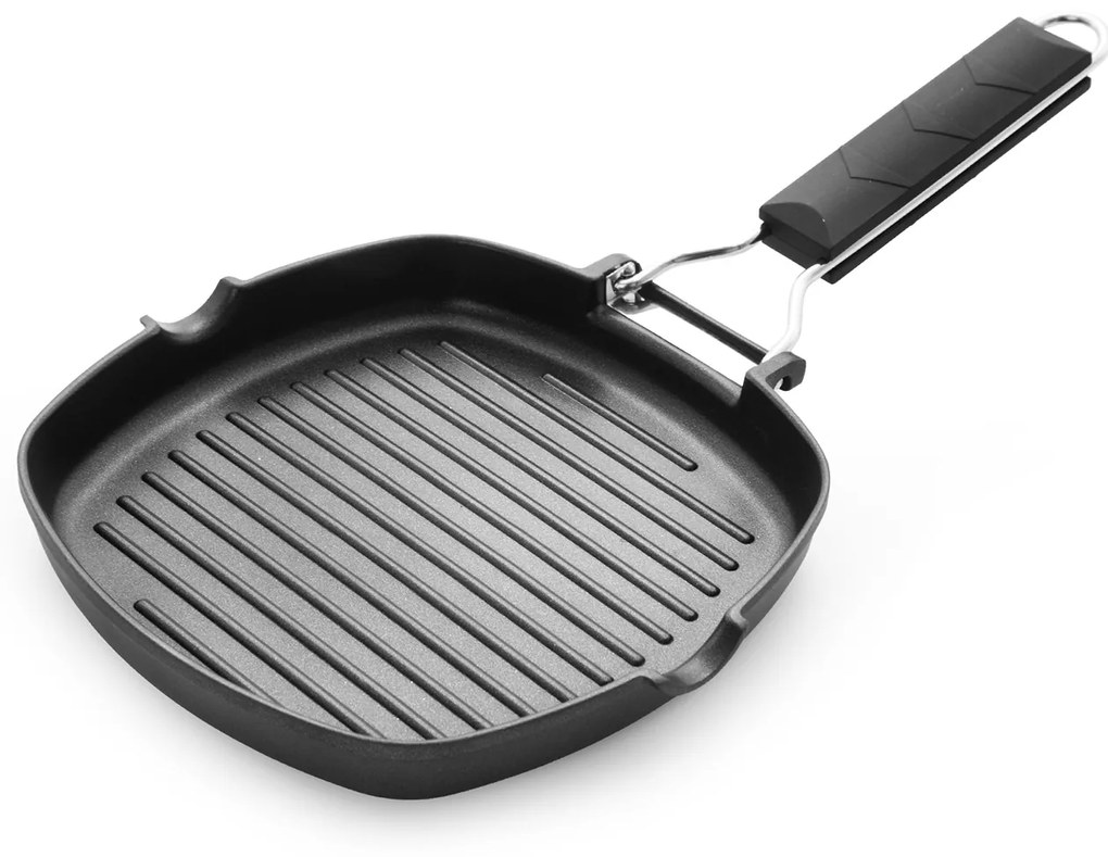 Bistecchiera 20x20 cm con manico pieghevole