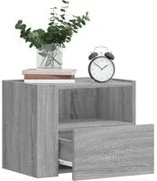 Comodini a Muro 2 pz Grigio Sonoma 45x30x35 cm 848322