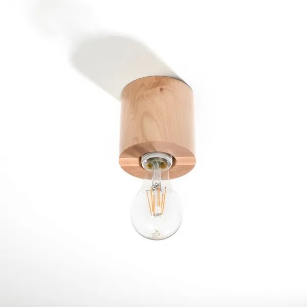 Sollux SL.0672 - Plafoniera SALGADO 1xE27/60W/230V legno