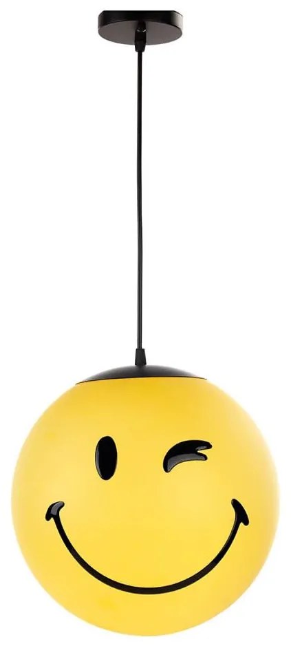 ONLI - Lampadario per cameretta a sospensione SMILEY 1xE27/15W/230V giallo