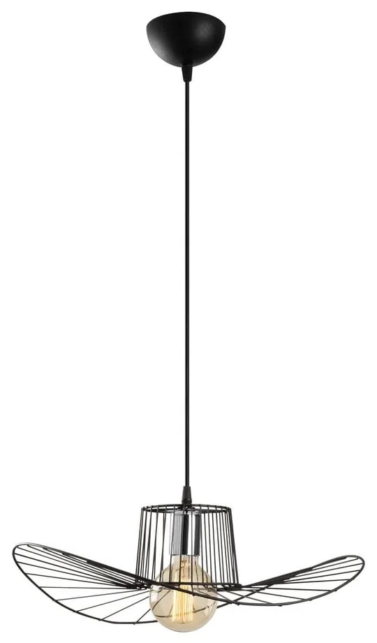 Lampada a sospensione nera Tel Hat, ø 50 cm - Opviq lights