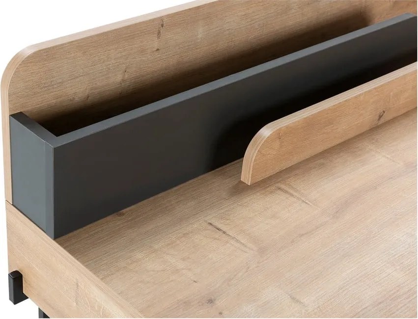 Scrivania in stile segreteria in rovere massiccio 60x113 cm Lila – Marckeric