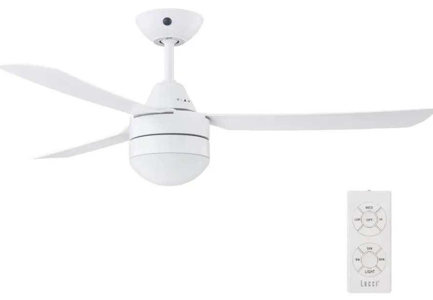 BAYSIDE 531016 - Ventilatore da soffitto MEGARA 2xE14/15W/230V bianco + TC