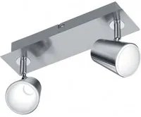 Lampada Soffitto o Parete 2 Faretti Spot Orientabili Narcos Nichel Trio Lighting