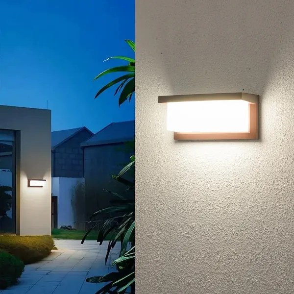 Brilagi - LED RGBW Applique da esterno BRICKY 1xE27/9W/230V marrone IP54