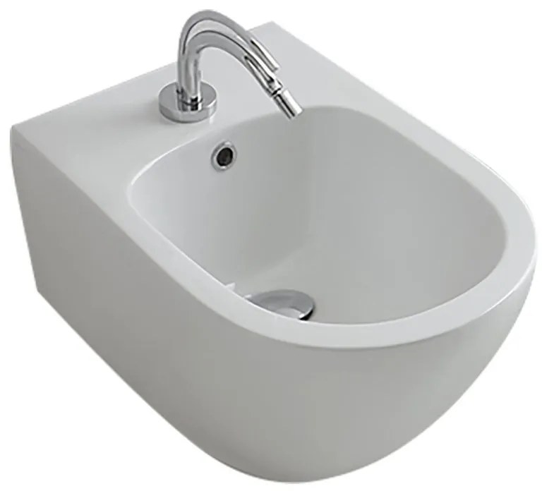Bidet sospeso bianco lucido aquatech KERASAN L 36.5 x H 30 x P 55 cm