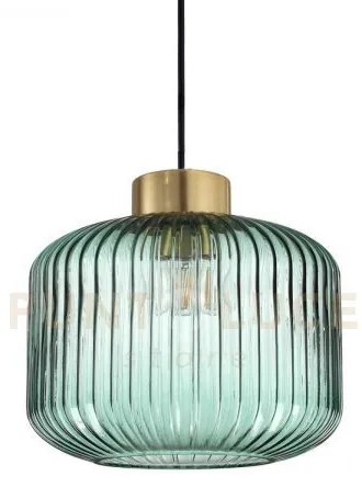 Mint lampadario a sospensione in vetro verde 24cm 1 luce attacco e27