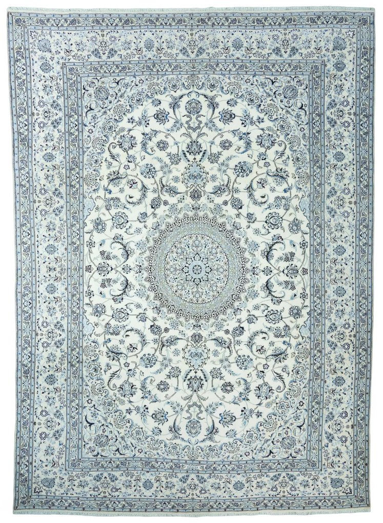 Nain Tappeto persiano 410 x 290 Beige (Iran) Annodato A Mano