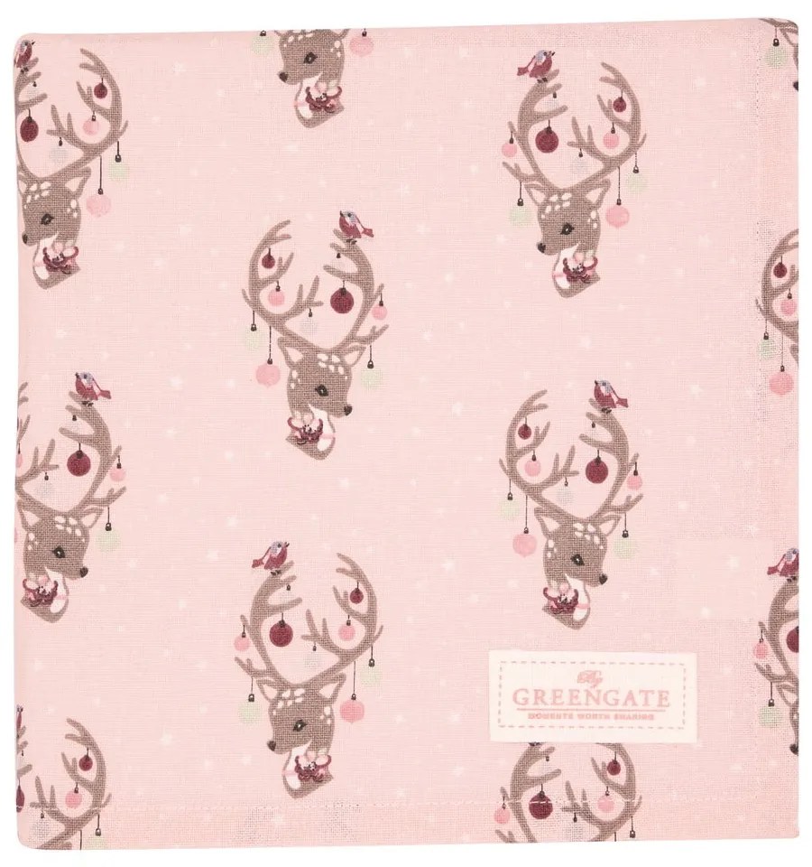 Tovaglia di cotone rosa , 100 x 100 cm Dina - Green Gate