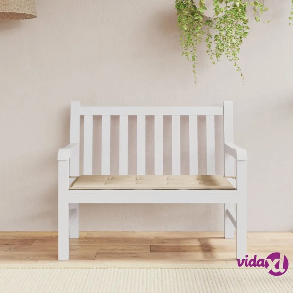 vidaXL Cuscino per Panca Beige 100x50x3 cm in Tessuto Oxford