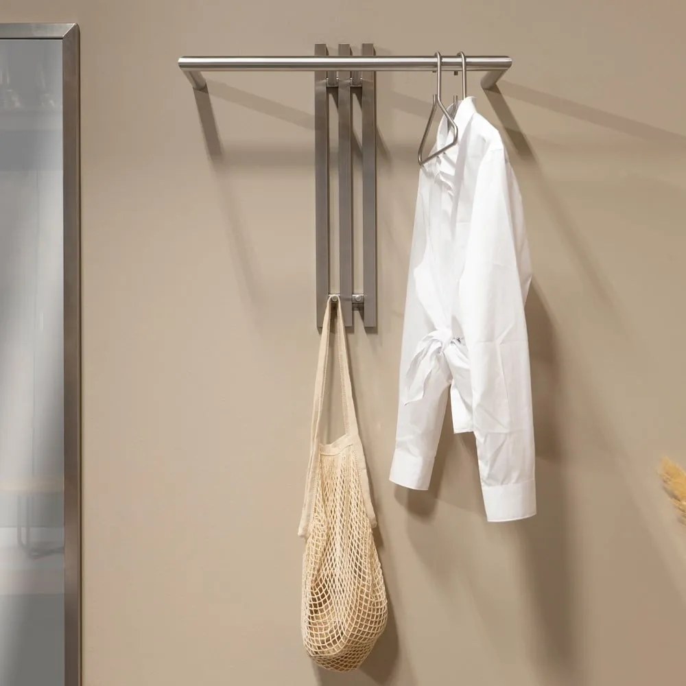 Attaccapanni da parete argentato in metallo 65 cm Senza – Spinder Design