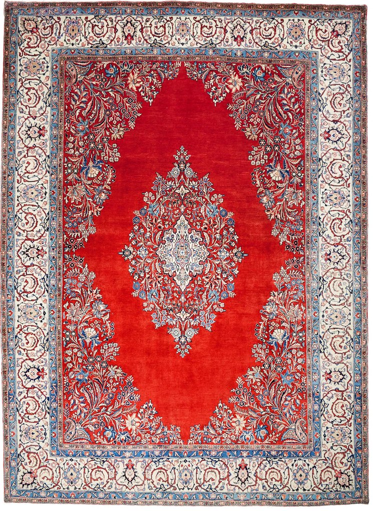 Sarouk Tappeto persiano 370 x 270 Rosso (Iran) Annodato A Mano