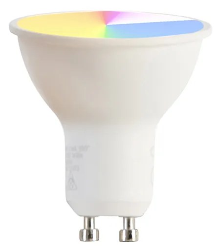 Sistema di illuminazione a binario Smart monofase con 10 faretti bianchi incluso Wifi GU10 - Iconic Jeana