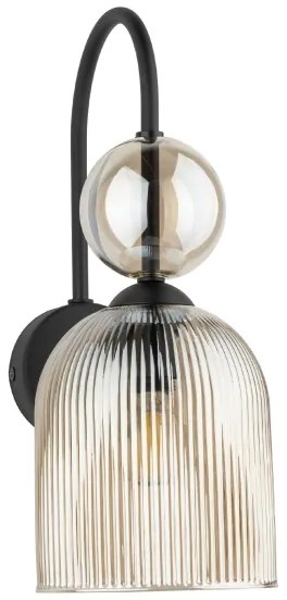 SOPHIA Applique 1xE14/10W/230V nero/smoked beige