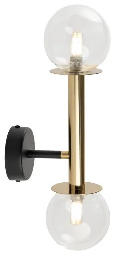 Applique DAISY 2xG9/12W/230V oro/nero/limpido