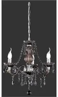 Lampadario con Bracci 3 Luci Classico Lster Cromo Pendenti Decorativi Neri Trio Lighting