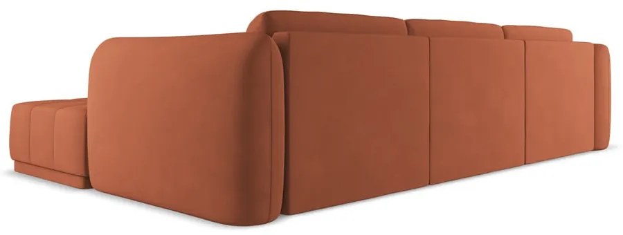 Divano angolare arancione (con penisola a destra) Hoku – Makamii