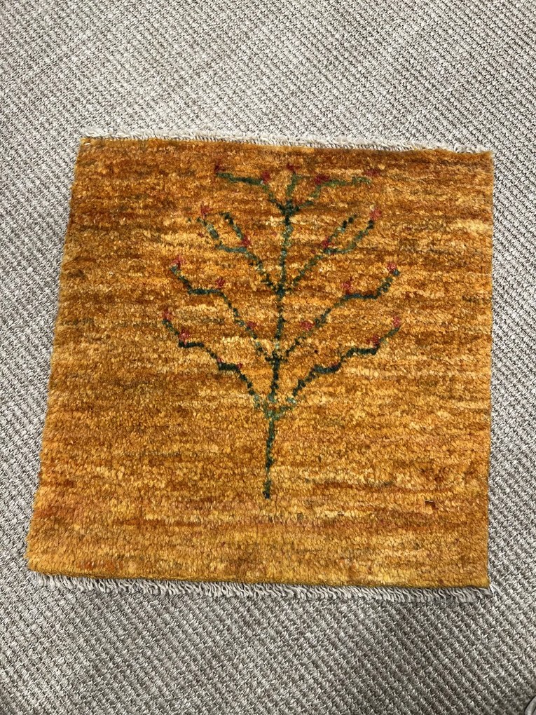 Gabbeh Tappeto persiano 40 x 40 Giallo (Iran) Annodato A Mano