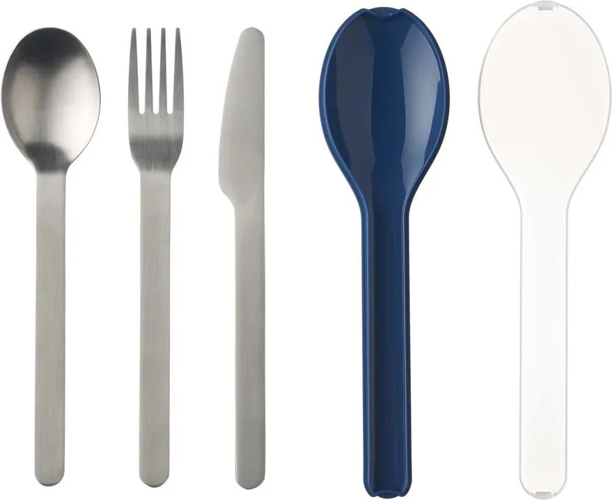 Set di posate da viaggio da 3 pezzi con confezione blu Ellipse - Mepal