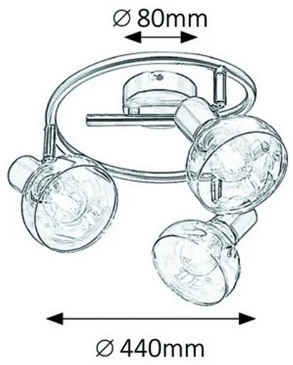 Rabalux 5549 - Faretto HOLLY 3xE14/40W/230V oro