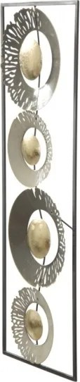 Pannello Decorativo Astratto Ring 31x3x89,5 Cm In Ferro Multicolore