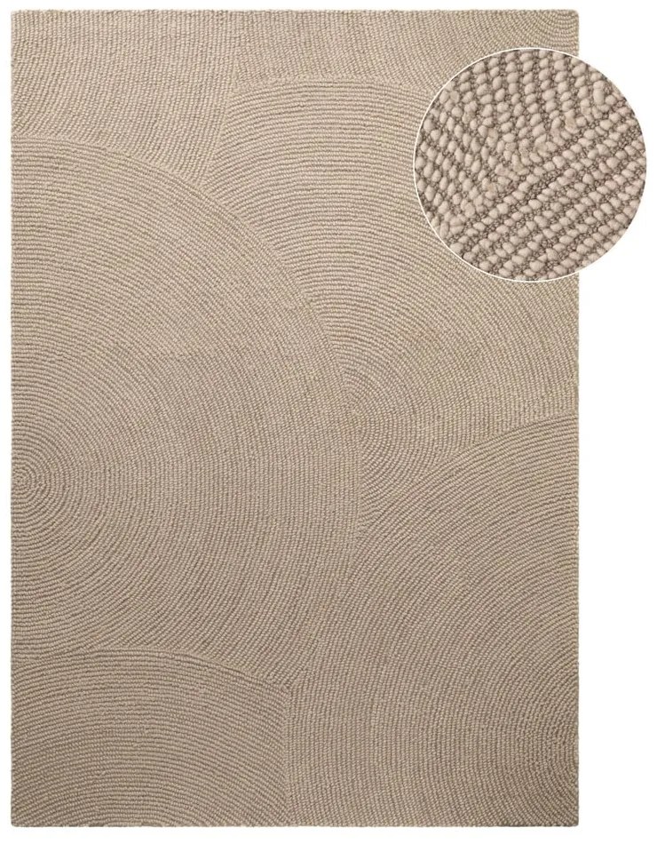 Tappeto beige in lana tessuto a mano 160x230 cm Eleni Light Beige – Hanse Home