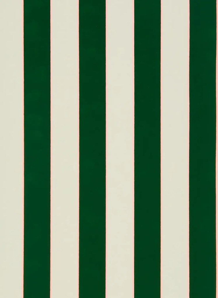 Osborne & Little Carta da parati Regency Stripe - Emerald/ Blossom