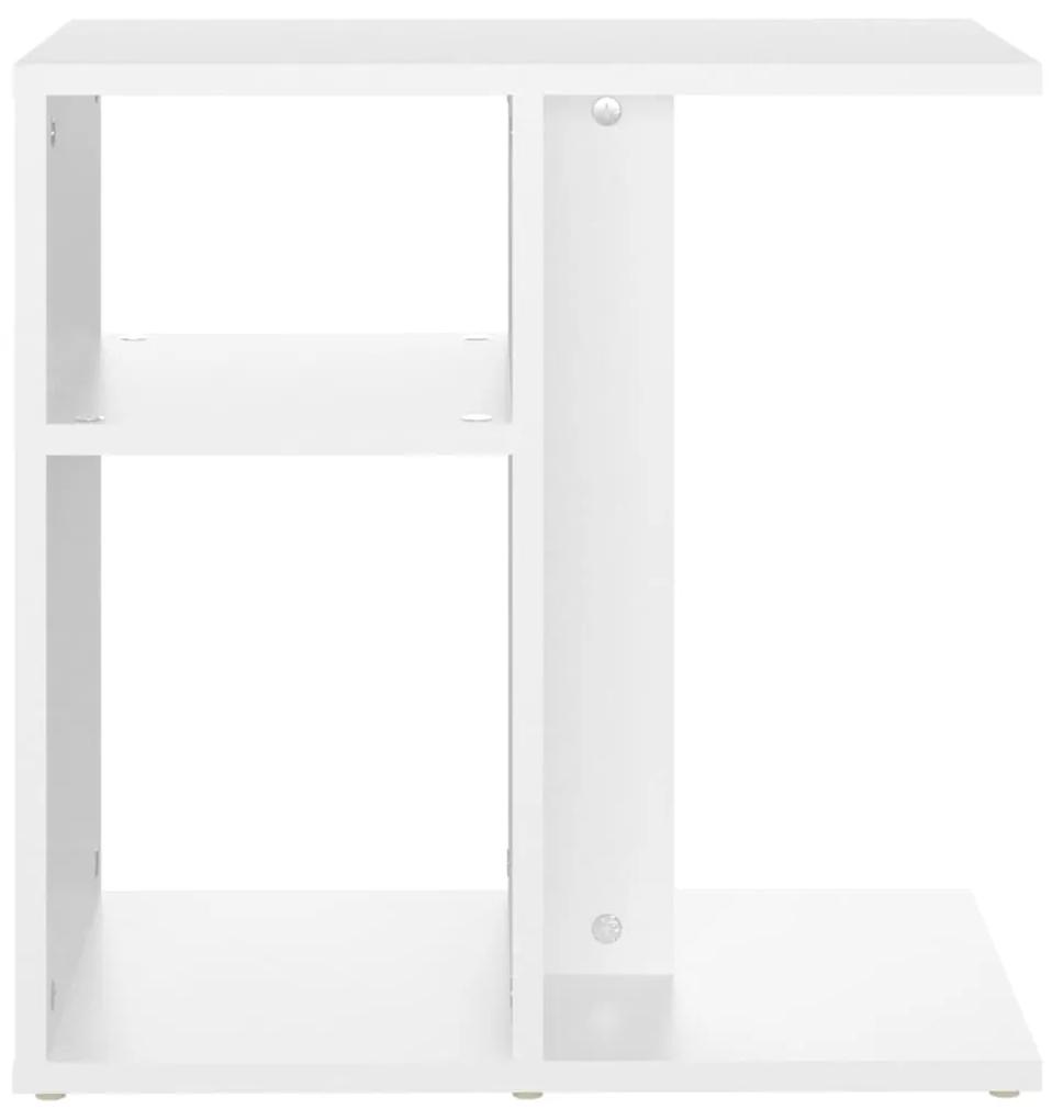Tavolino bianco 50x30x50 cm in legno multistrato
