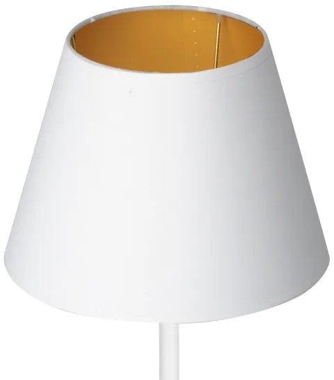Lampada da tavolo ARDEN 1xE27/60W/230V diametro 20 cm bianco/oro