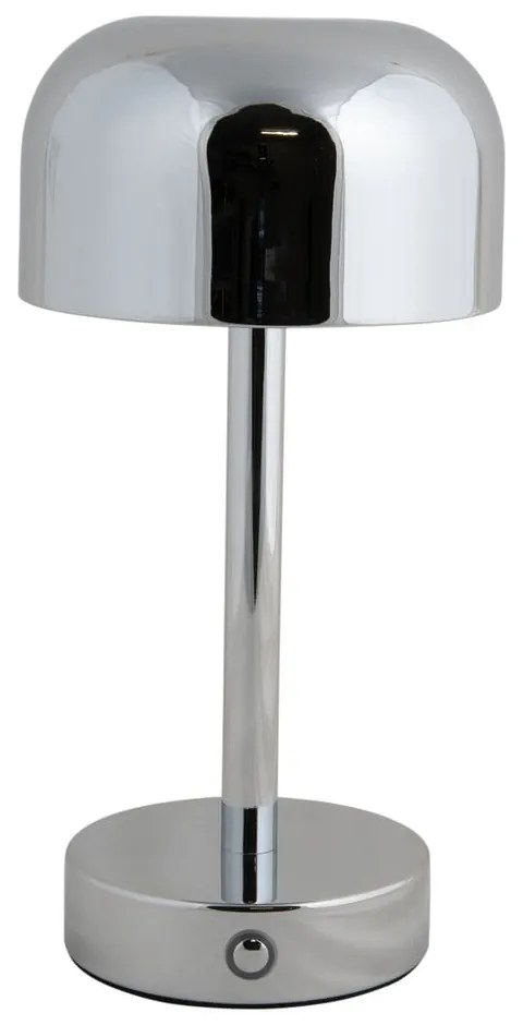 Lampada da tavolo a LED in argento con paralume in metallo (altezza 24,5 cm) James - Leitmotiv