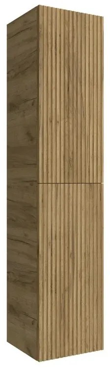 Colonna bagno sospesa 160cm in rovere africa a 2 ante Nara