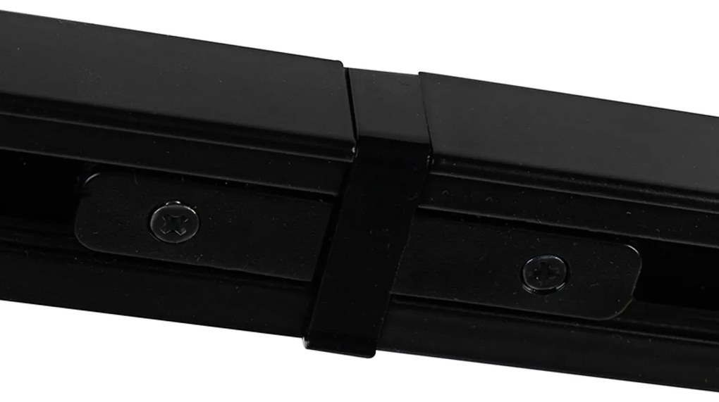 Sistema a binario moderno con 5 faretti monofase nero - Jeany