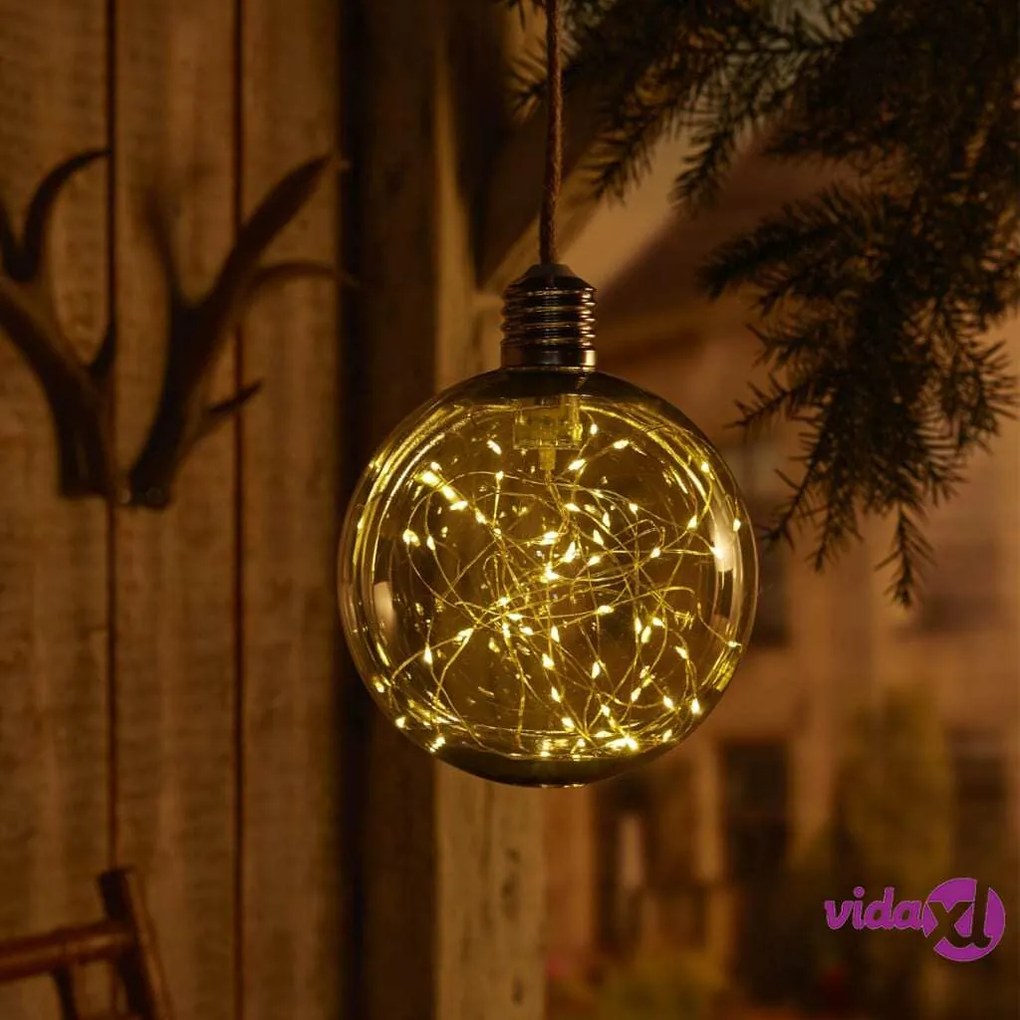 Luxform Lighting Luce LED Sfera Fumé Batteria Stringa G170 Trasparente