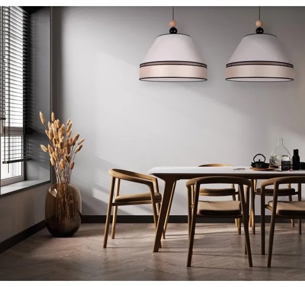 Duolla - Lampadario a sospensione con filo AVIGNON 2xE27/15W/230V beige