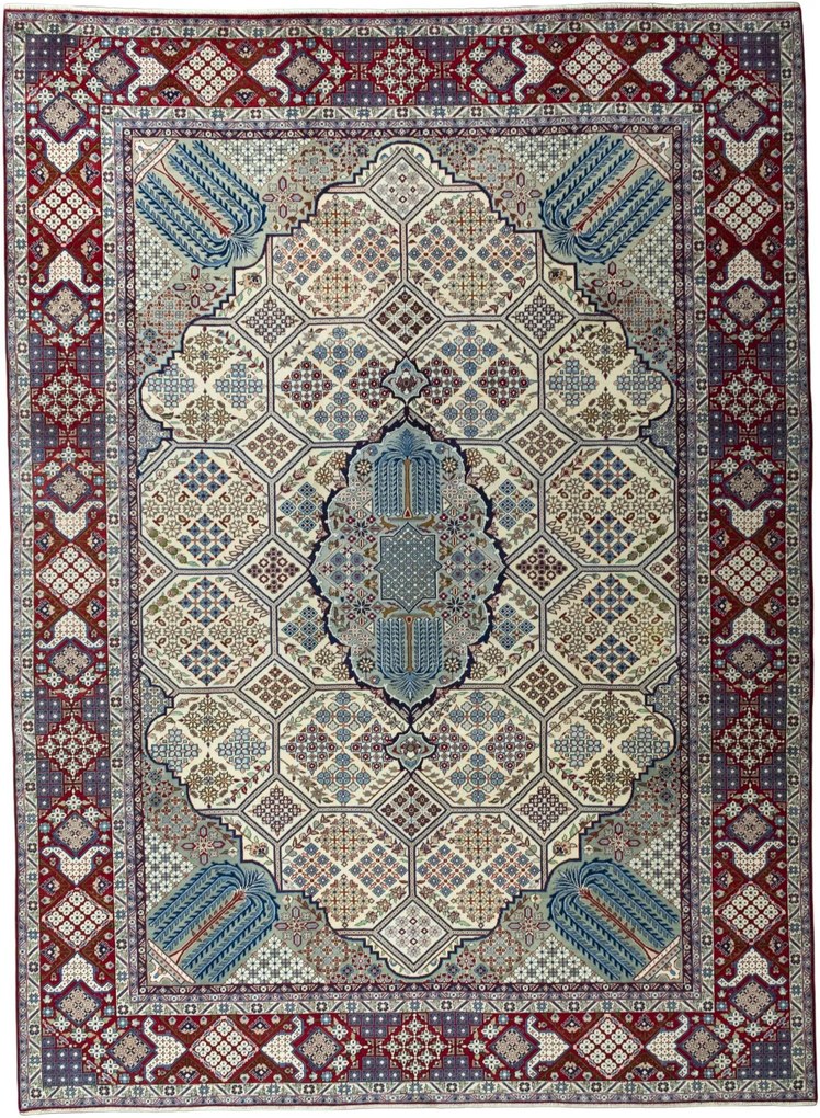 Najafabad Tappeto 320 x 440 Beige (Iran) Annodato A Mano