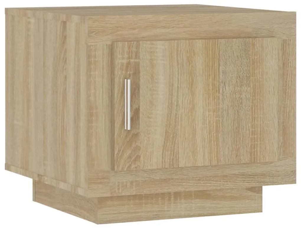 Tavolino da salotto rovere sonoma 51x50x45cm legno multistrato