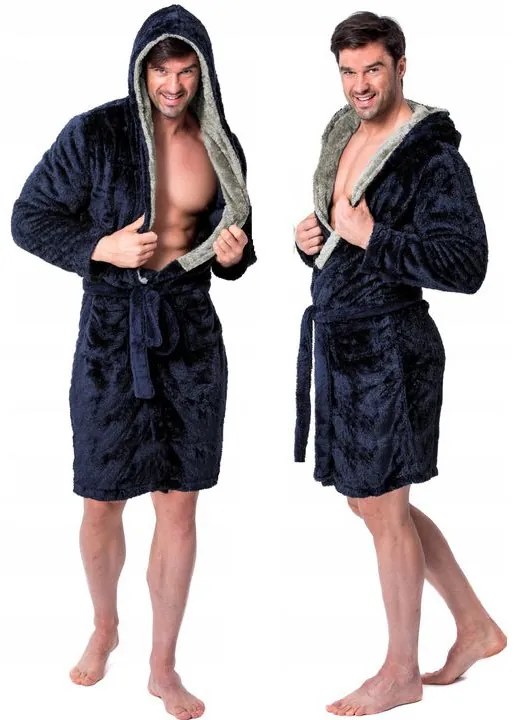 Accappatoio Jordan Navy-Grey M