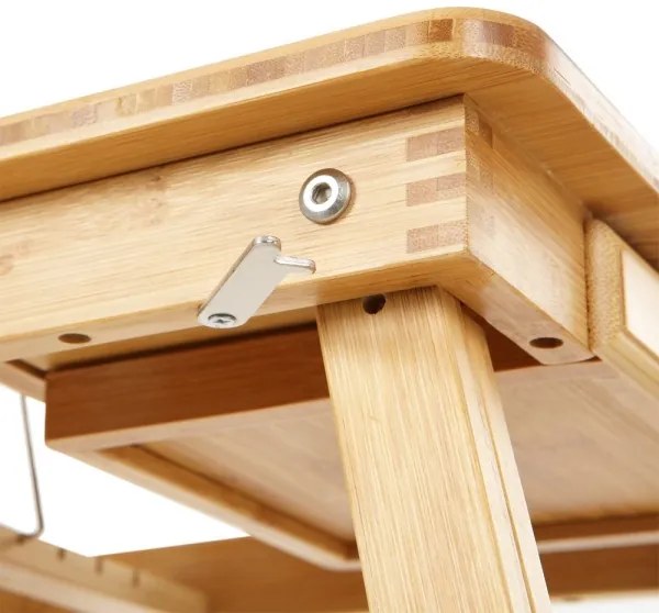 Tavolino porta PC regolabile per letto LAT, marrone