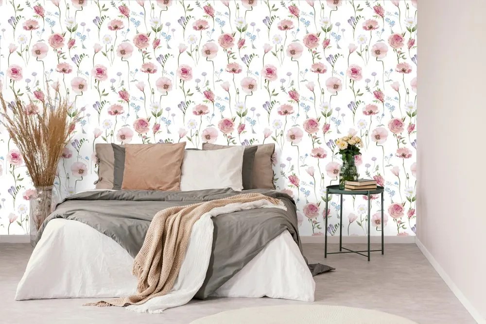 Carta da parati – Fiori romantici