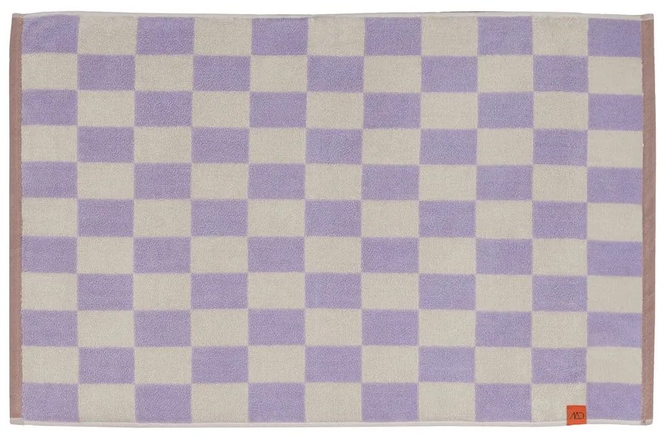 Tappetino da bagno in cotone biologica giallo chiaro e viola 50x80 cm Retro - Mette Ditmer Denmark