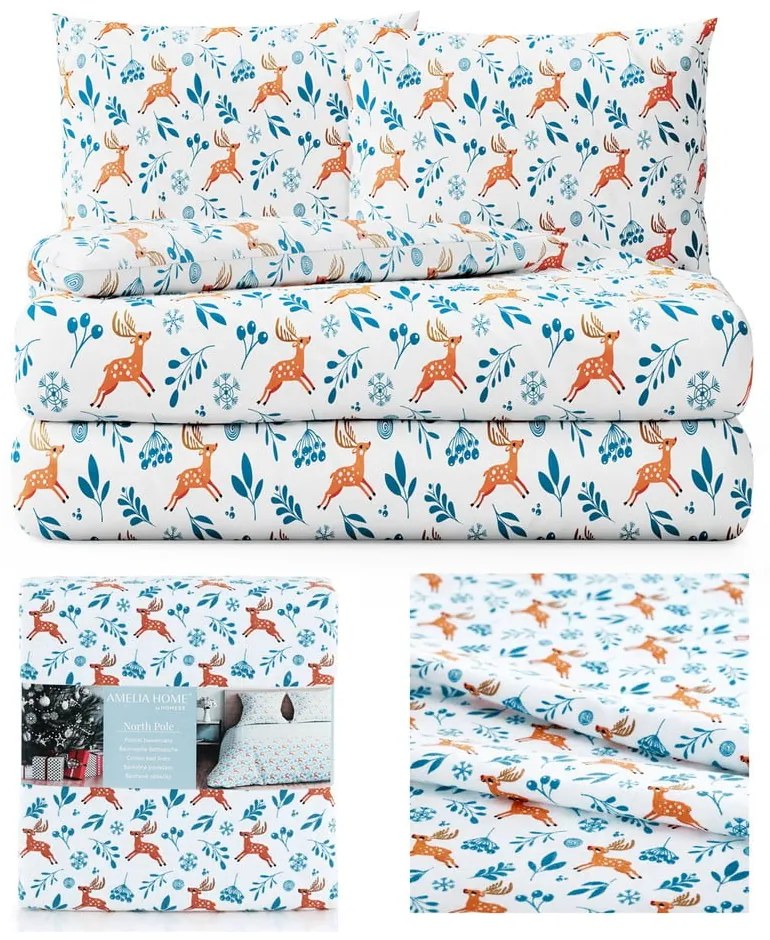 Biancheria da letto in flanella per letto matrimoniale , 200 x 220 cm Snuggy Northpole - AmeliaHome