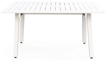 Tavolo In Alluminio Quadrato Da Esterno 145x100-145 Cm Bianco