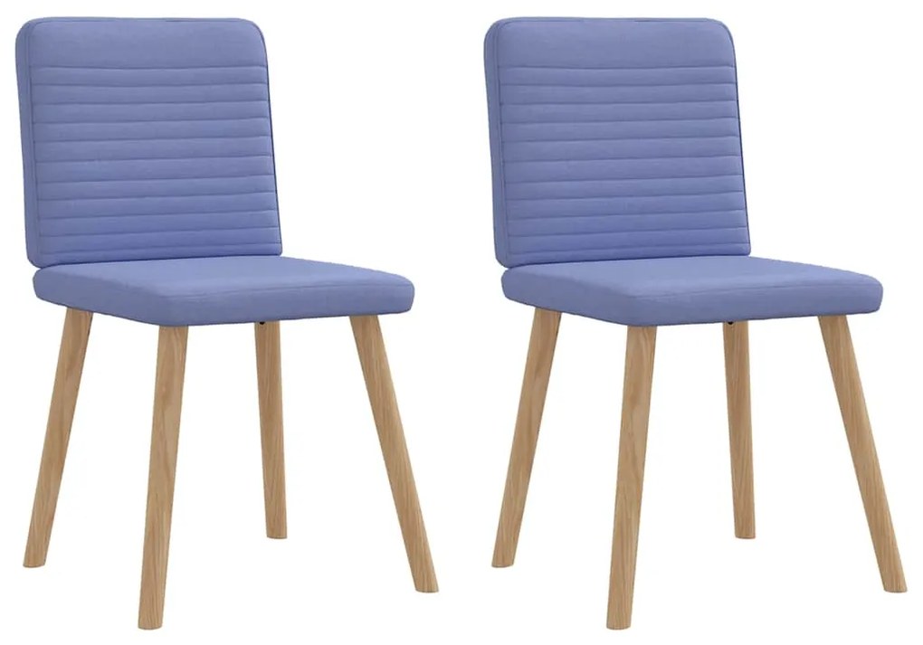 Sedie Da Pranzo 2 Pz Blu Jeans İn Tessuto /