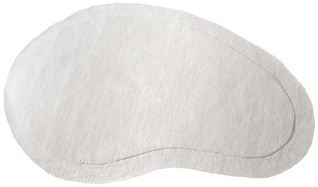Tappeto organico 150 x 200 cm 100% Lana di artigianato 2200 g/m2 Panna - WILLOW