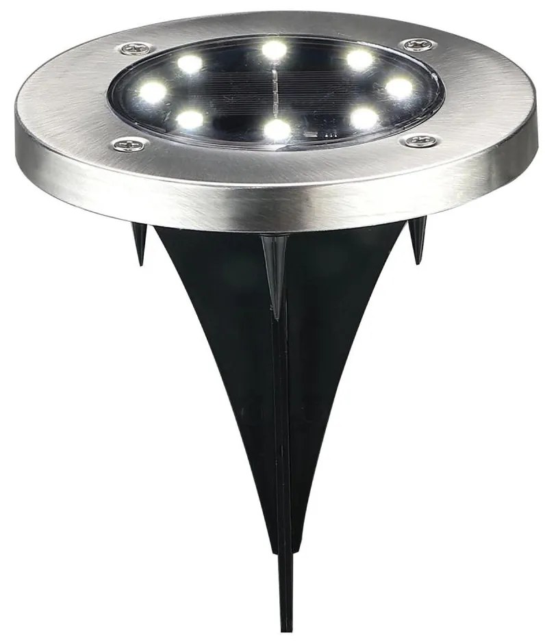 LED Lampada segnapasso solare SOLLY LED/1,2V 6500K diametro 11,5 cm 300 mAh IP44 chr