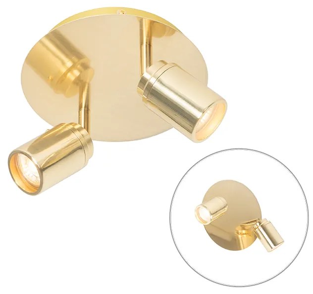 Faretto da bagno moderno ottone 2 luci IP44 - Ducha