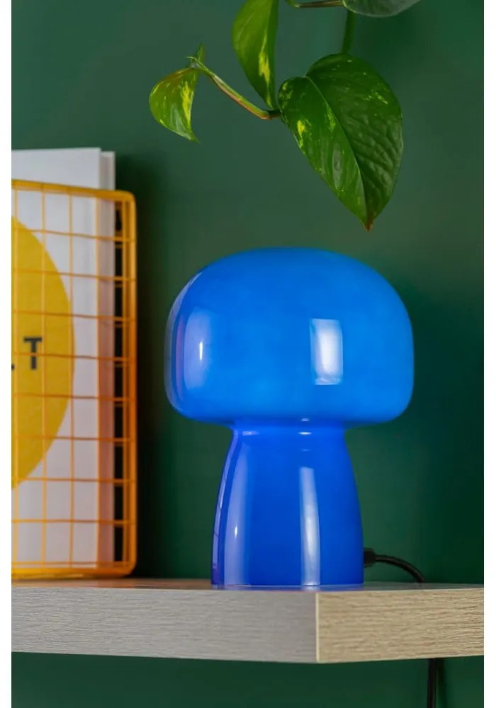 Lampada da tavolo blu (altezza totale 20 cm) Fervor – Leitmotiv