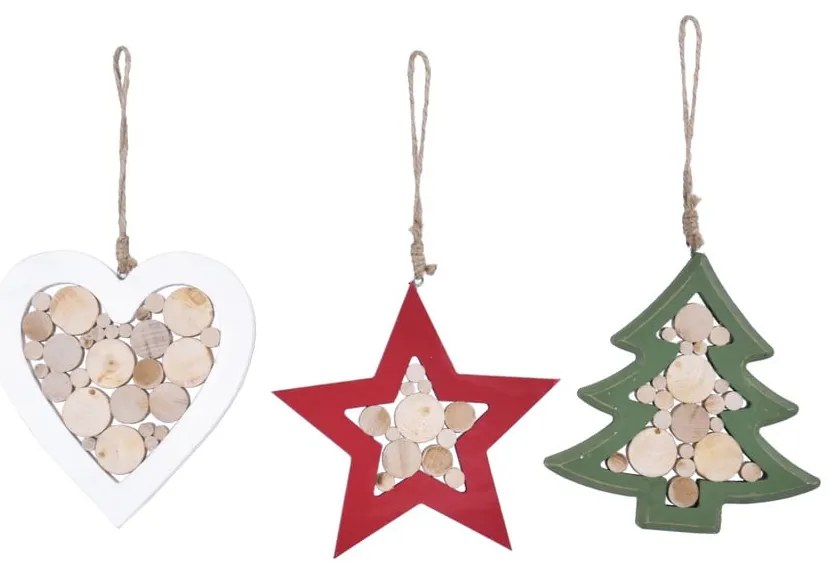 Decorazioni natalizie in set da 3 Nature - Ego Dekor